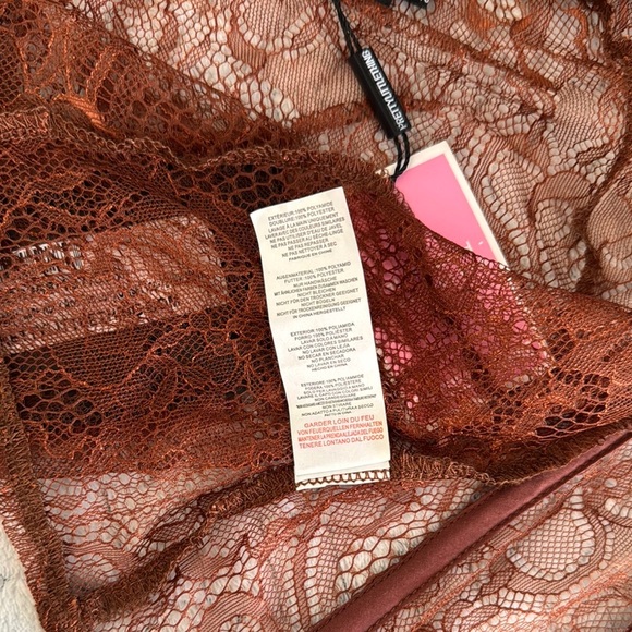 NWT PrettyLittleThings Chocolate Lace Hook Corset Size 8 - Picture 6 of 10